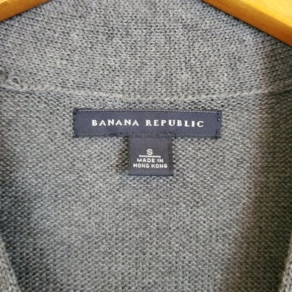 Banana Republic Gray Cotton Knit Tie Sweater Dress Size Small - Picture 2 of 8